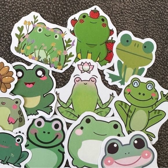 NEW! NWOT Set of 14 frog stickers - classroom prizes gift bags party favors - Picture 10 of 12